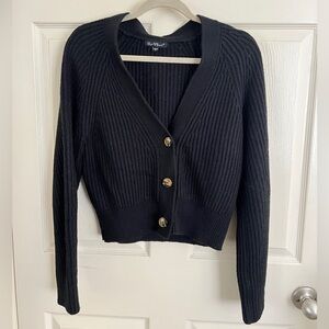 Black Cropped Cardigan